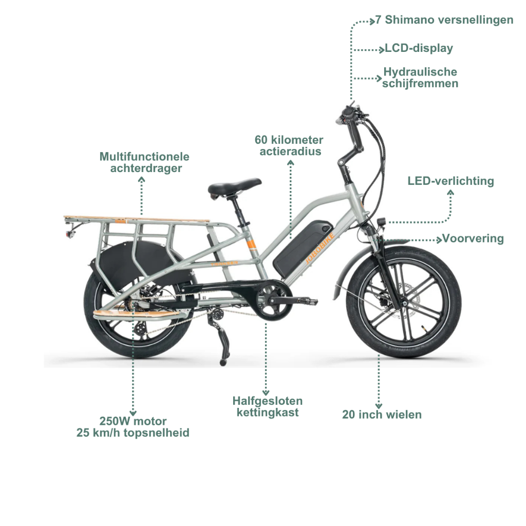 JOBOBIKE Transer - Zilvergrijs