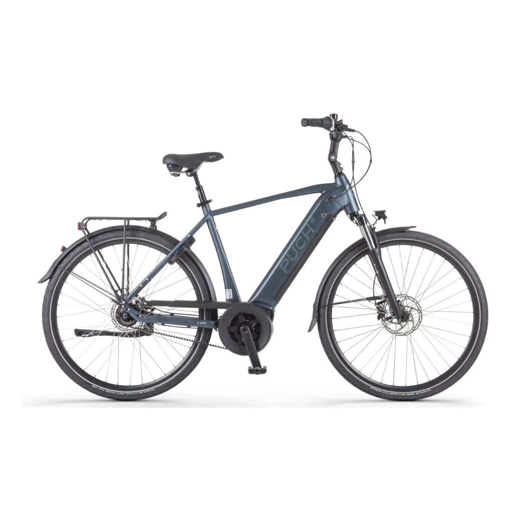 PUCH E-Maxi Belt Active Plus 500 | Blue Indigo Glossy (Heren)